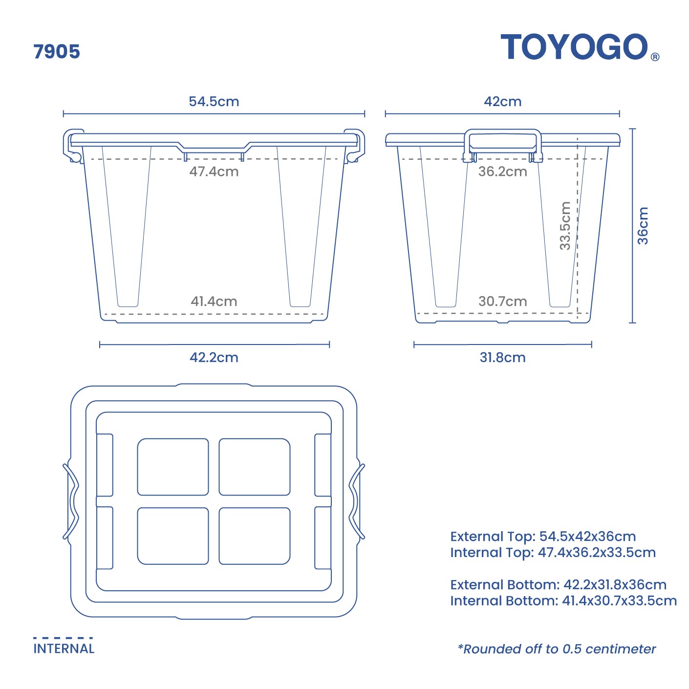 STORAGE BOX W/LID (7905)